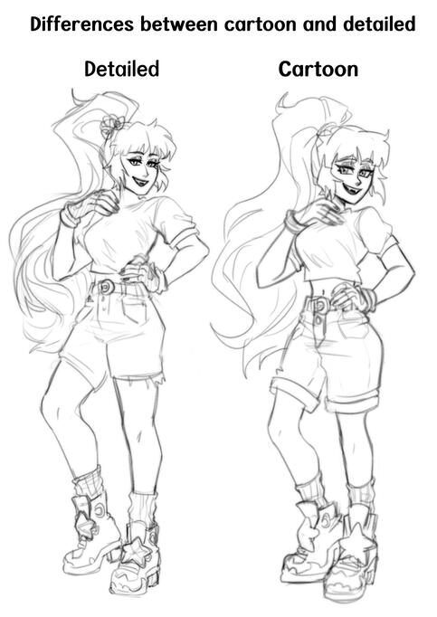 Detailed vs Cartoon